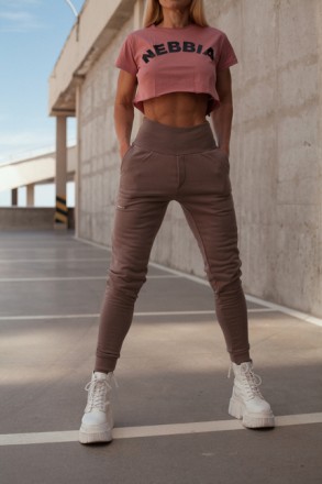 Штани High-Waist Loose Fit Sweatpants "Feeling Good" 409 Brown