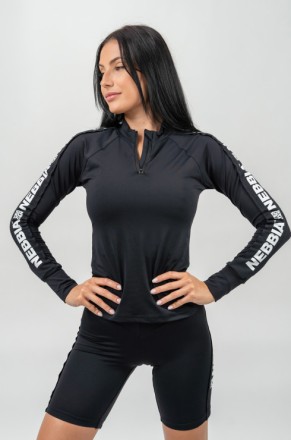 Жіночий лонгслів Nebbia Long Sleeve Zipper Top Winner Black 239