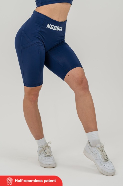 Nebbia High waisted biker shorts 10 GYM THERAPY Dark Blue 628