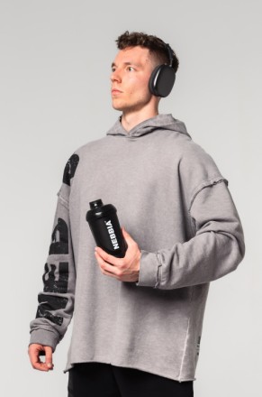 Худі Nebbia Washed-off Oversized Pullover Hoodie NO BS Light Grey 371