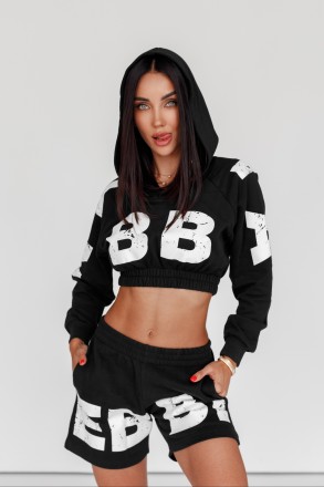 Худі Nebbia Training cropped hoodie Black 619