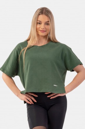 Топ Organic Cotton Loose Fit “The Minimalist” Crop Top 417 Dark Green