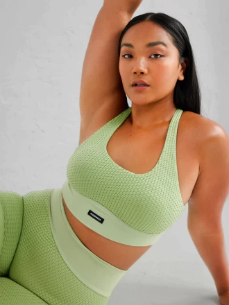 Топ Ryderwear Honeycomb Seamless Sports Bra - Sage