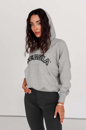Худі Nebbia Iconic HERO Sweatshirt with a hoodie Light Grey 581