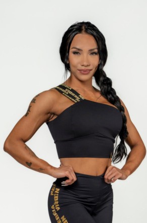 Топ Nebbia Women's High Support Sports Bra INTENSE Asymmetric Gold 841