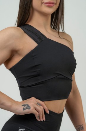 Топ Nebbia Women's High Support Sports Bra INTENSE Asymmetric Black 841