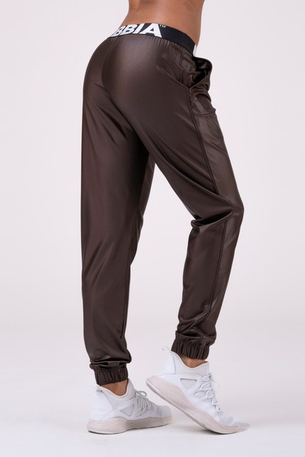 NEBBIA SPORTS DROP CROTCH PANTS 529 Brown