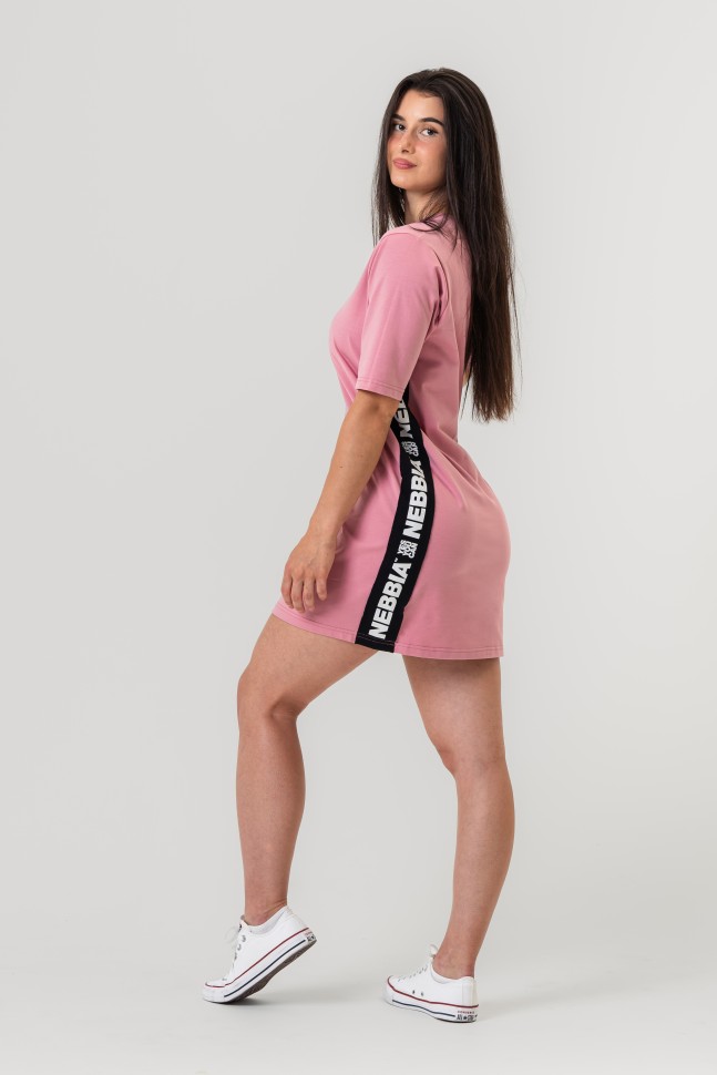 Oversized T Shirt Dress NEBBIA CLUB Old Rose 594