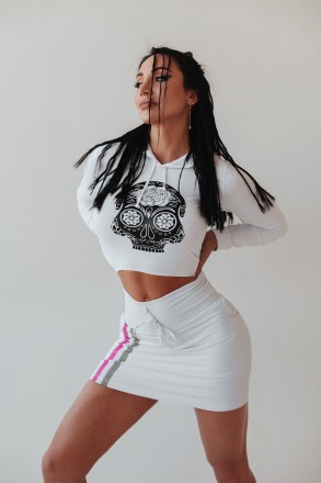 Спідниця з шортами Fitzona WHITE MINI SKIRT WITH LACE IN FRONT