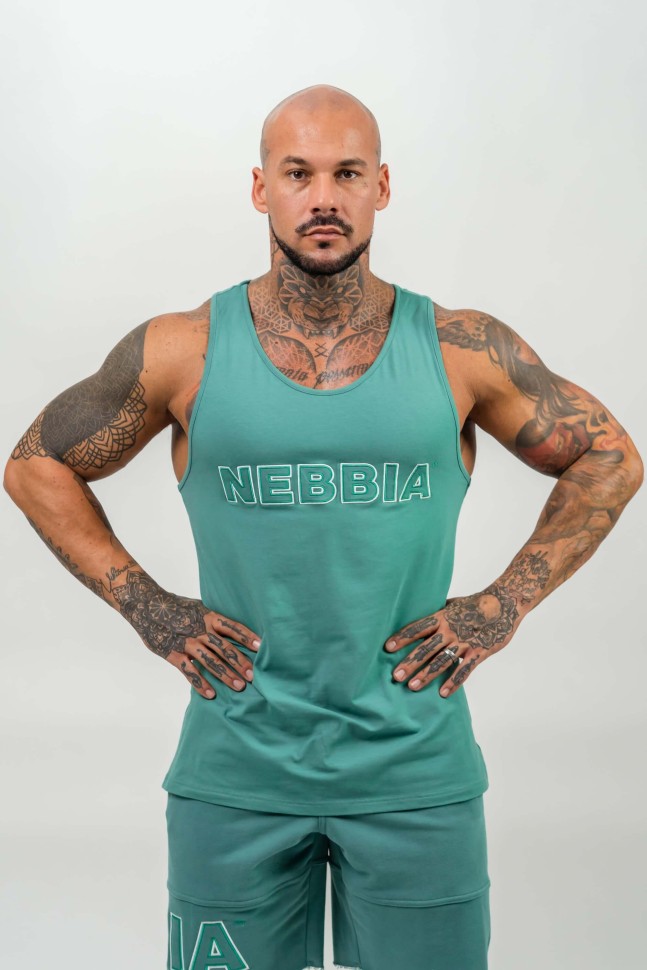 Nebbia Gym Tank Top STRENGTH Green 714