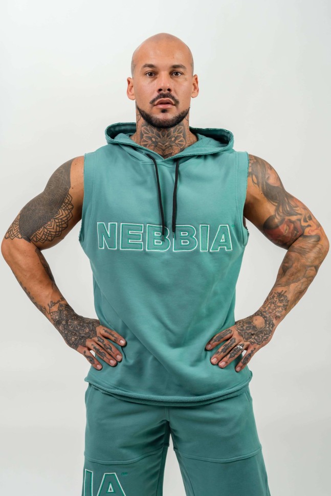 Green sleeveless hoodie deals