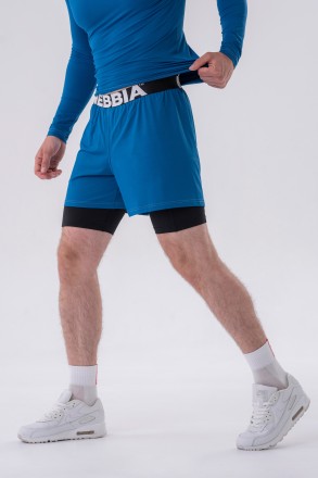 Шорти Double-Layer Shorts with Smart Pockets BLUE 318